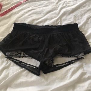 Running Shorts with mesh overlay